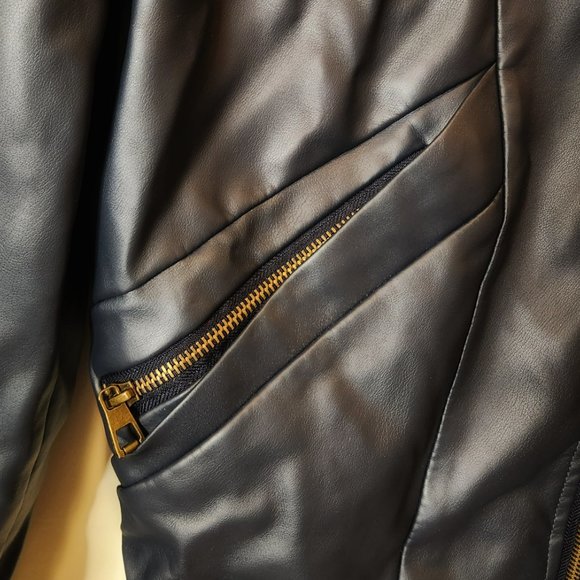 ZSHOW Black Faux Leather Jacket (Small) - Picture 4 of 5